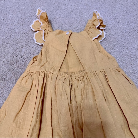 Tahari Yellow Scalloped Dress - Picture 5 of 7